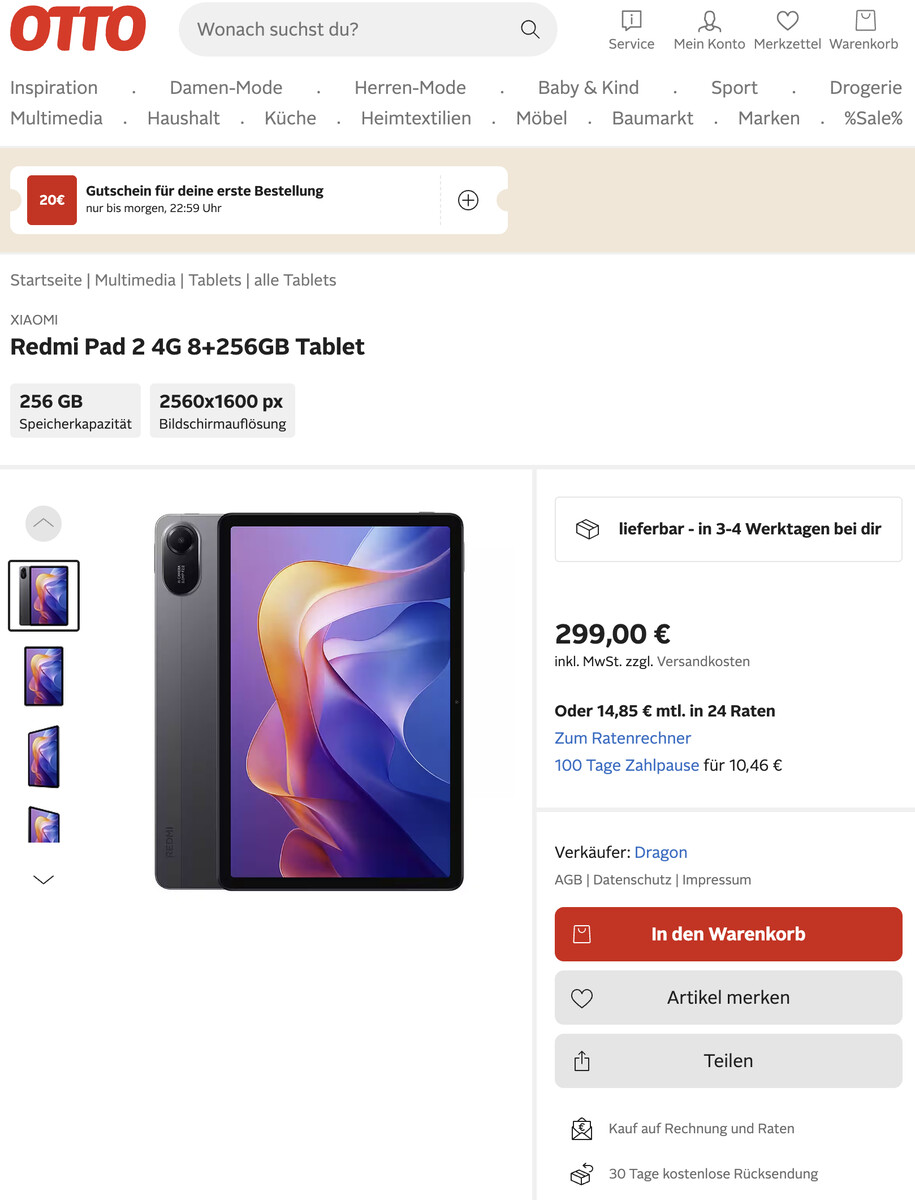 Xiaomi Redmi Pad 2 - priser og konfigurationer