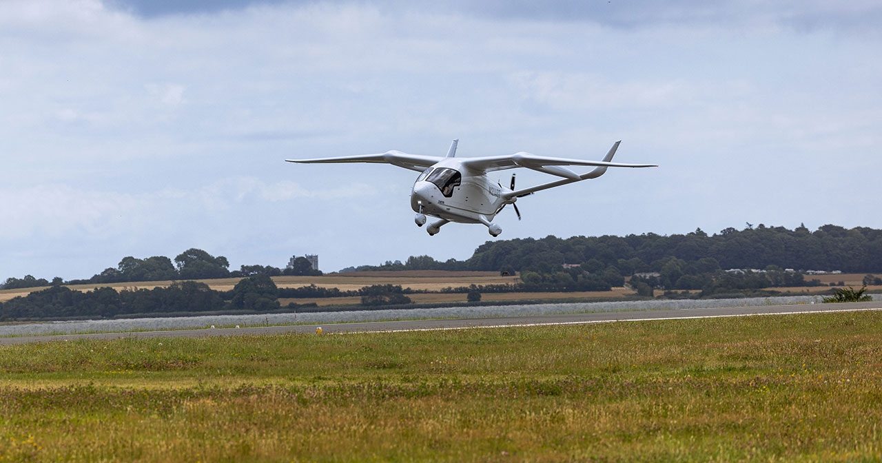 Interiør af ALIA elektrisk fly