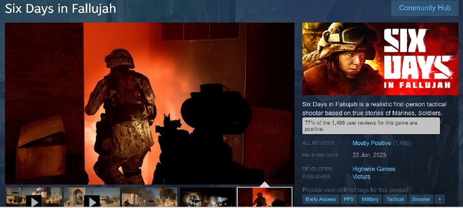 Det skandaløse skydespil Six Days in Fallujah er nu tilgængeligt på Steam. Spillere har rost den tidlige version af spillet, men erkender en række mangler-2