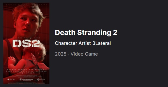 Death Stranding 2 udkommer i 2025 - står der på siden for en af projektets kunstnere-2