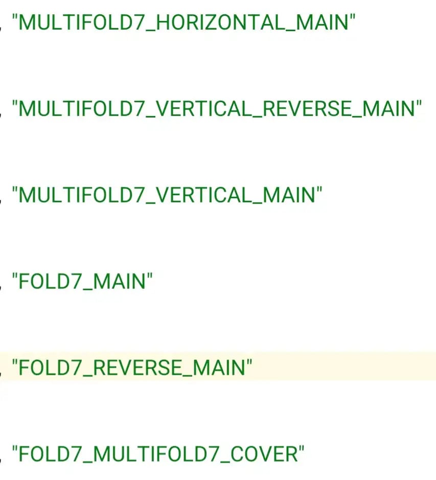 I One UI 8 filerne nævnes navnet "Multifold 7". Illustration: Android Authority