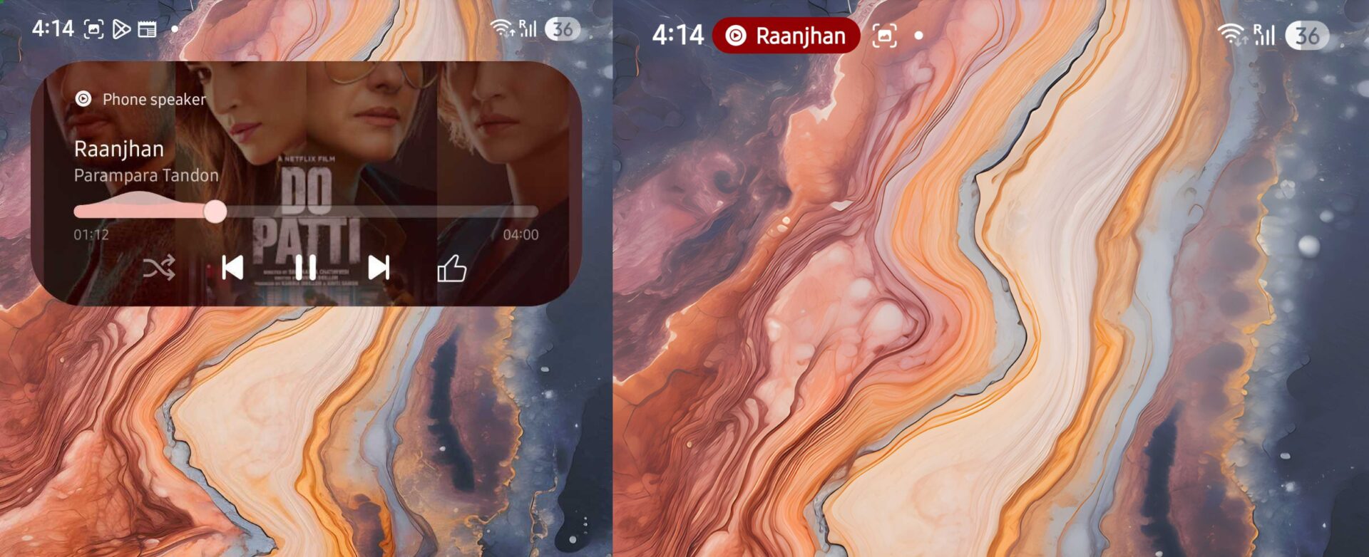 Demonstration af den nye multimedia-widget i udvidet og sammenklappet form