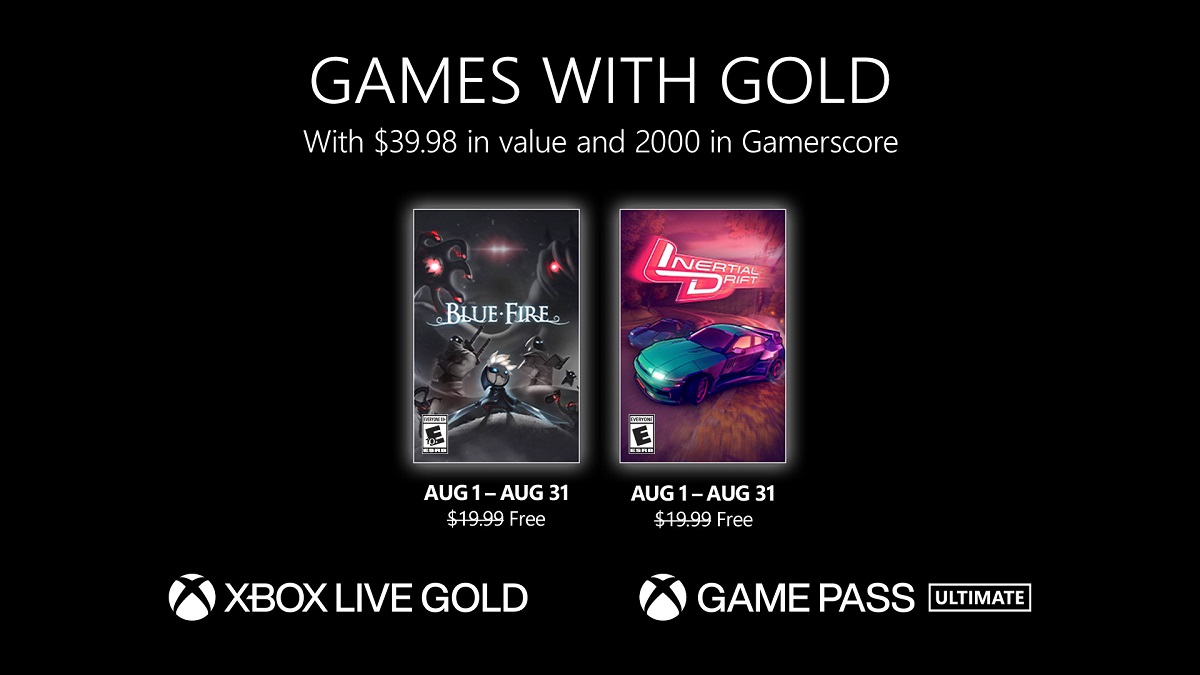 Xbox Live Gold-abonnenter får to fantastiske spil i august, Blue Fire og Inertial Drift