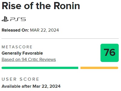 Et godt spil, der kunne have været så meget bedre: Kritikerne har forbeholdt sig deres ros til Rise of the Ronin-2