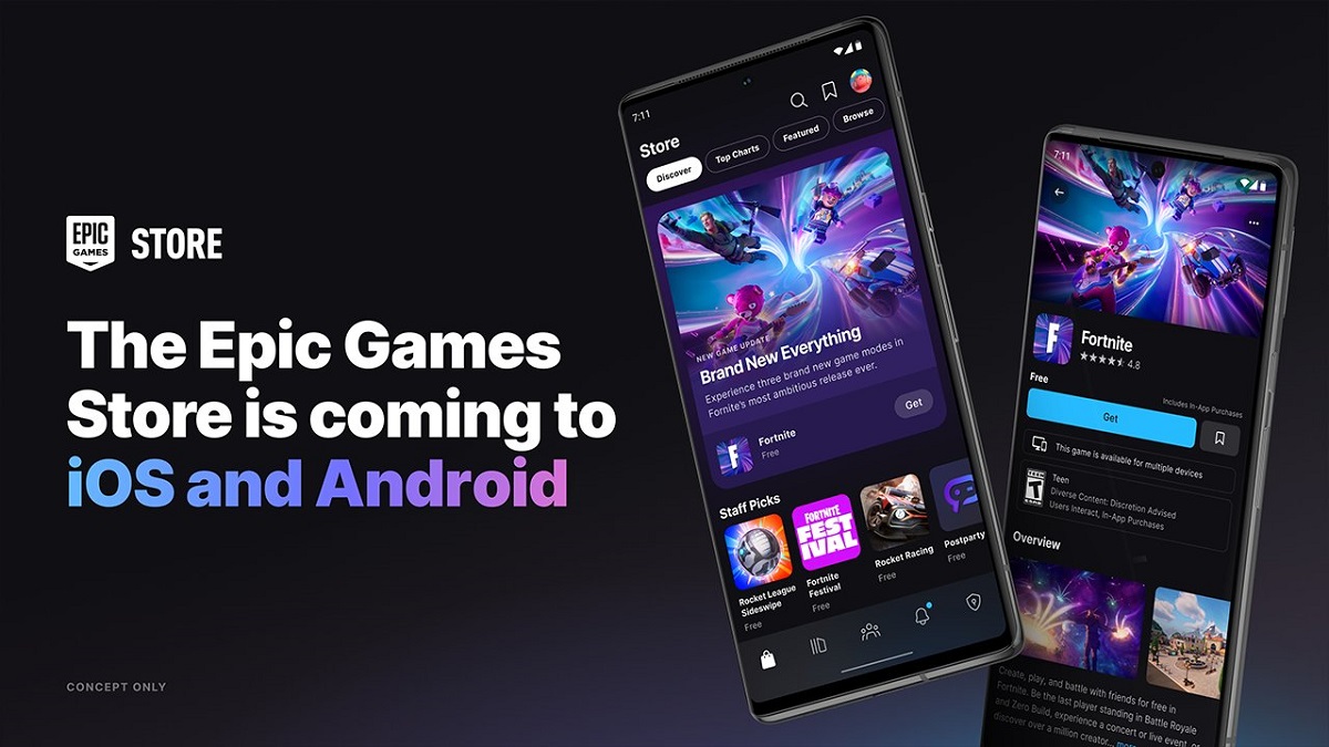 I 2024 udkommer Epic Games Store på iOS og Android. Butikkens katalog vil ikke kun omfatte pc-spil, men også mobilapps.