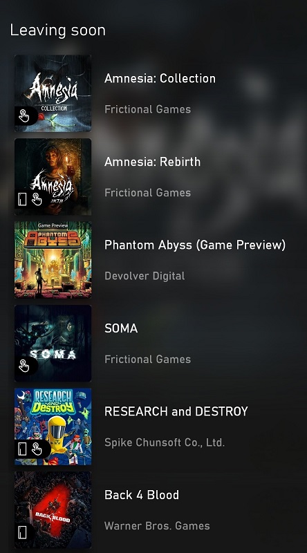 Amnesia: Rebirth, Soma, Back 4 Blood og yderligere tre spil vil blive fjernet fra Game Pass-kataloget i april.-2