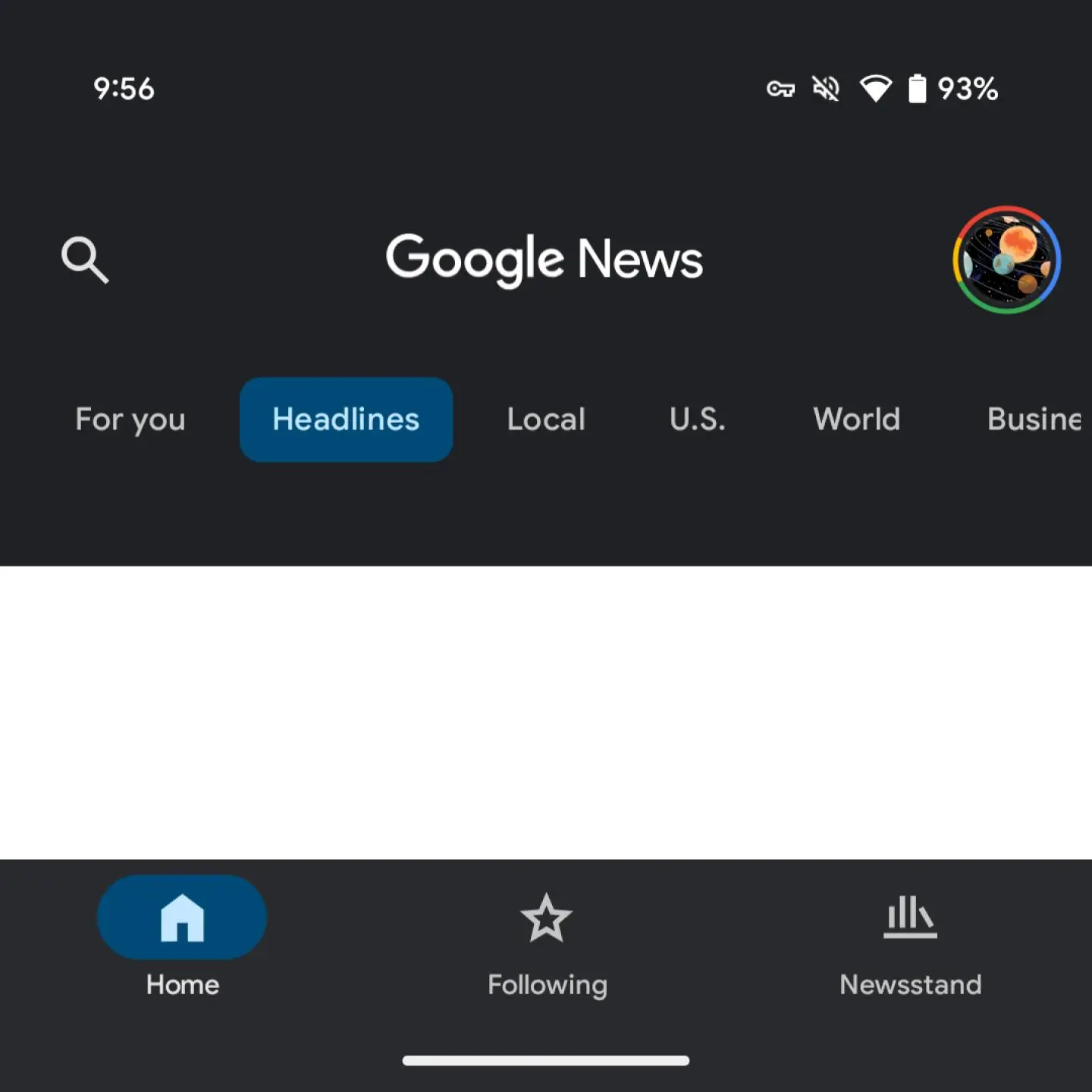 Redesign af Google News' sidefod - billede 2