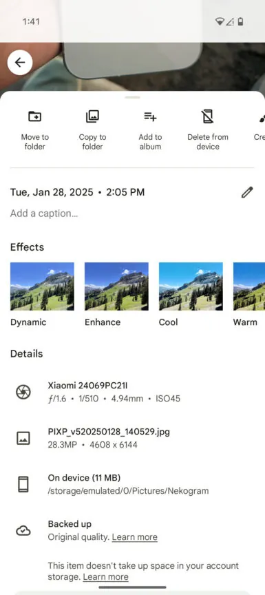 Google Photos standard billede
