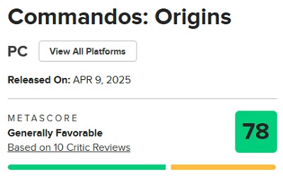 Screenshot fra spillet Commandos: Origins