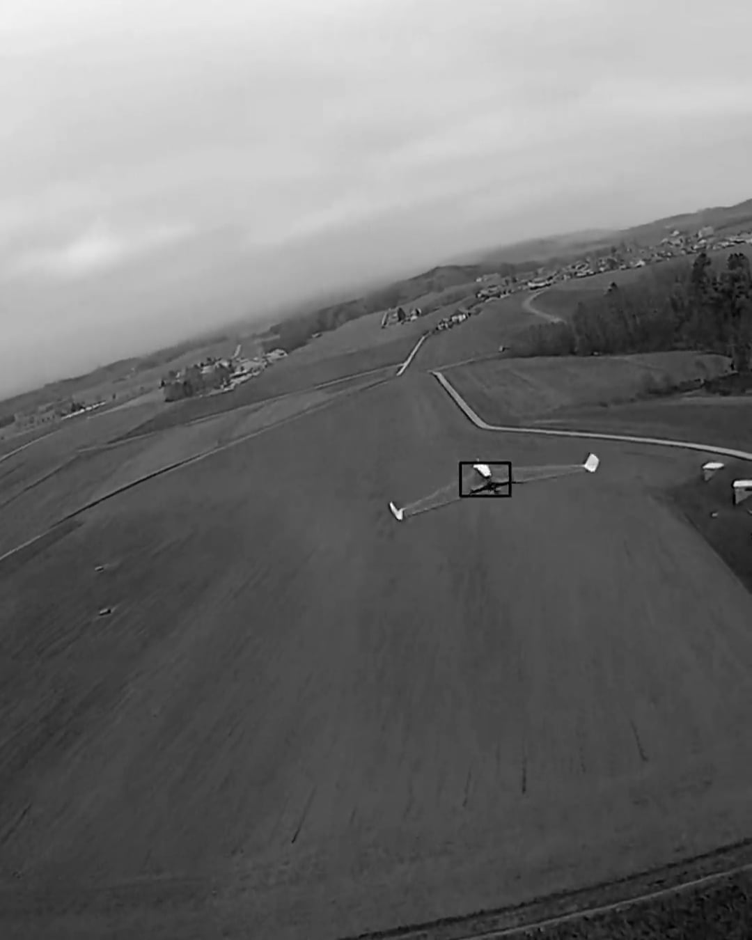 Udsigt fra kameraet på Gobi interceptordrone