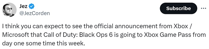 Microsoft har "ved et uheld" bekræftet udgivelsen af Call of Duty: Black Ops 6 på Xbox Game Pass-tjenesten-3