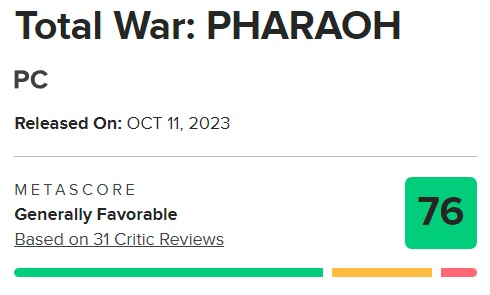 En velkendt strategi i en ny ramme: Kritikerne tog godt imod Total War: Pharaoh, men bemærkede manglen på nye ideer.-2