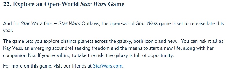 Disney: Ubisofts actionspil Star Wars Outlaws udkommer i slutningen af 2024-2