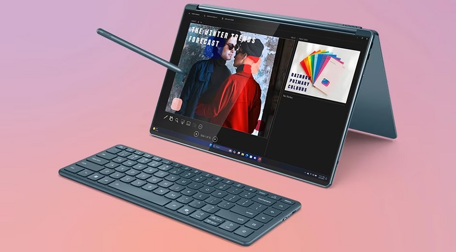 Arbejde med bevægelser på Yoga Book 9i