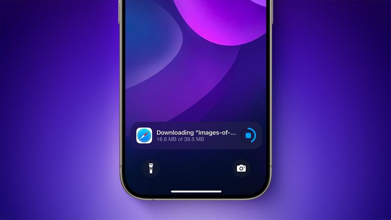 Safari-downloads på låseskærmen i iOS 18.2