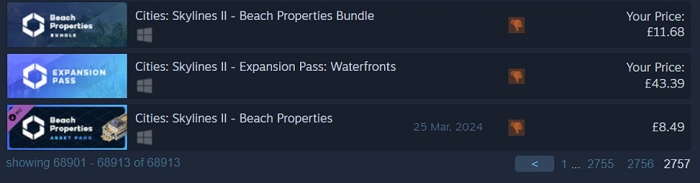 Det var svært, men de klarede det: Udviklerne af Cities Skylines 2 har udgivet tilføjelsen Beach Properties som det værste produkt på Steam.-2