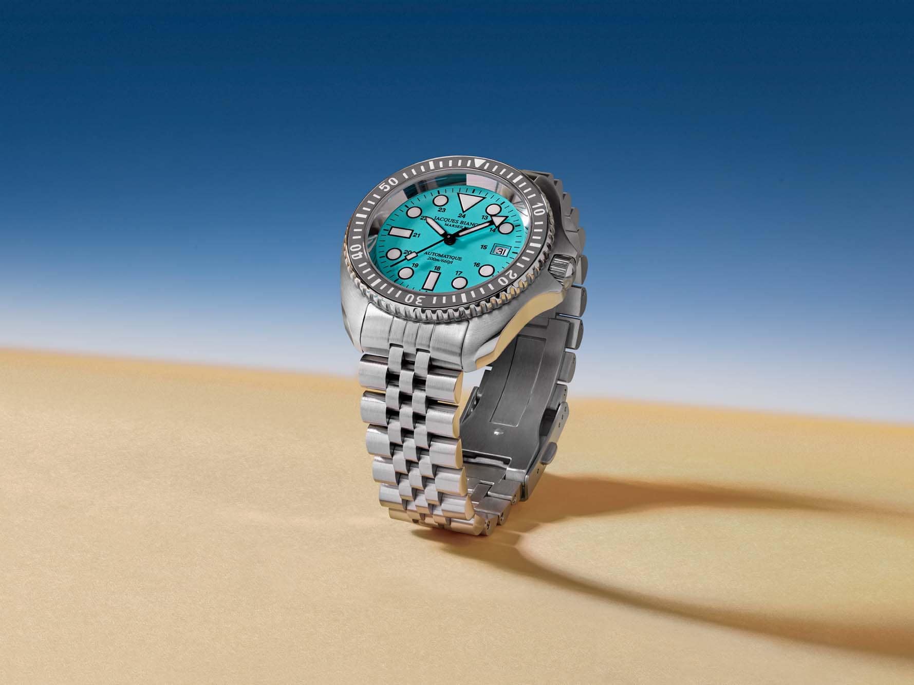 En af farveindstillingerne for Jacques Bianchi dykkeruret. Illustration: Jacques Bianchi