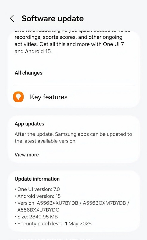 One UI 7 opdatering til Samsung smartphones