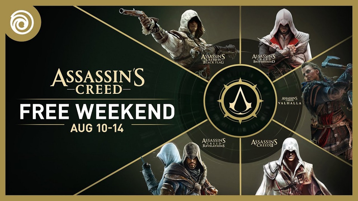 Ubisoft har annonceret en gratis weekend for fem spil i Assassin's Creed-serien og betydelige rabatter på de fleste dele af serien.