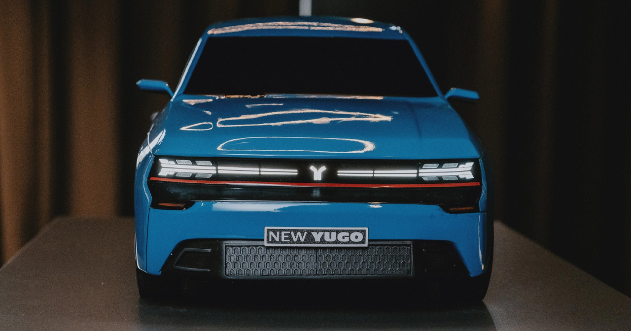 Modellen af den nye Yugo ved Car Design Event