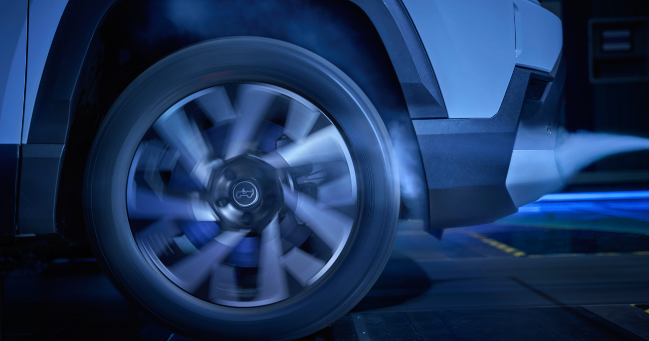 Den nye Jeep Compass i en vindkanal.