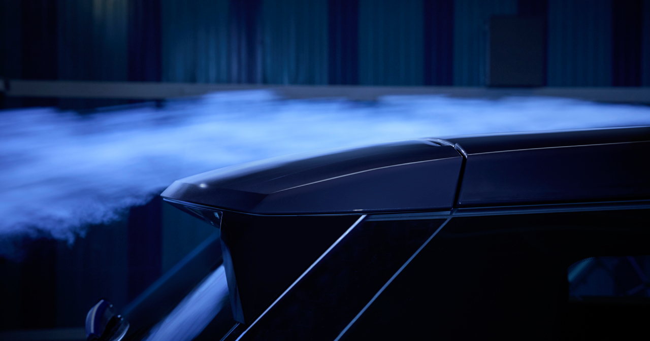 Den nye Jeep Compass i en vindkanal.