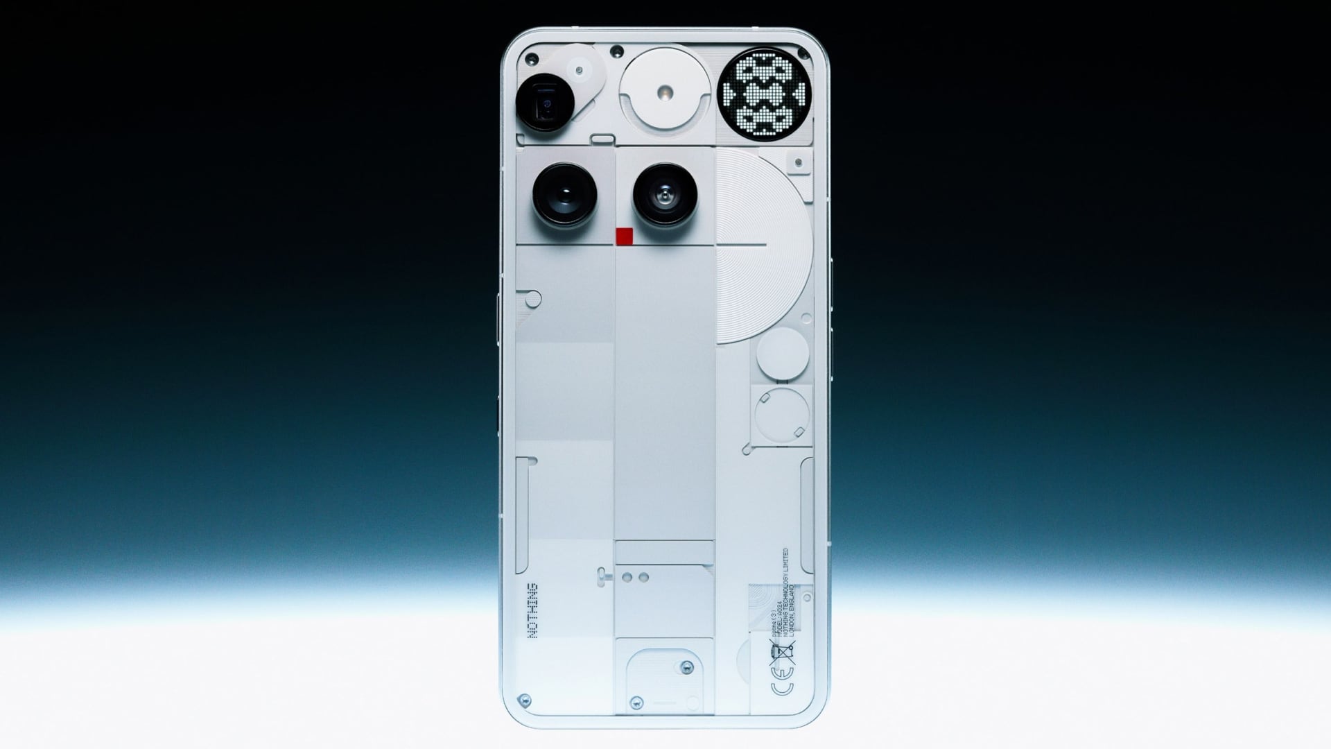 Intet Telefon (3) på en hvid baggrund