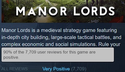 Manor Lords toppede med 160.000 mennesker online i de første 24 timer efter udgivelsen - spillere er begejstrede for strategien-3