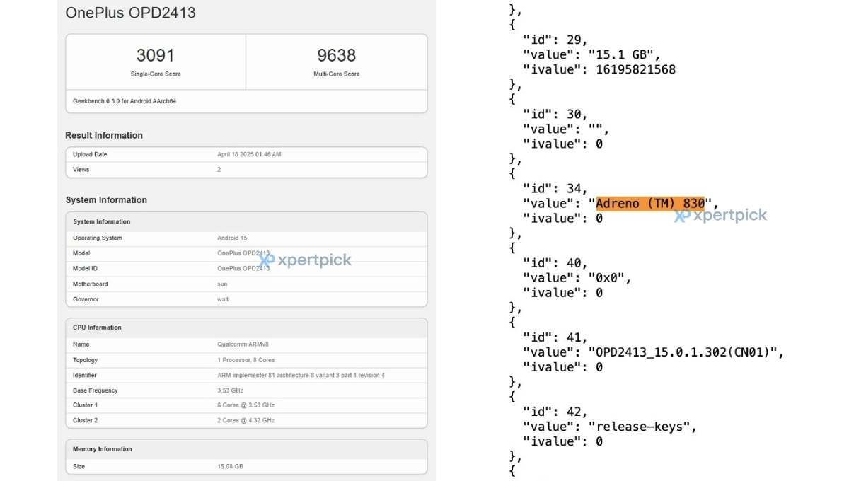 Testresultater i Geekbench af den formodede OnePlus Pad 2 Pro