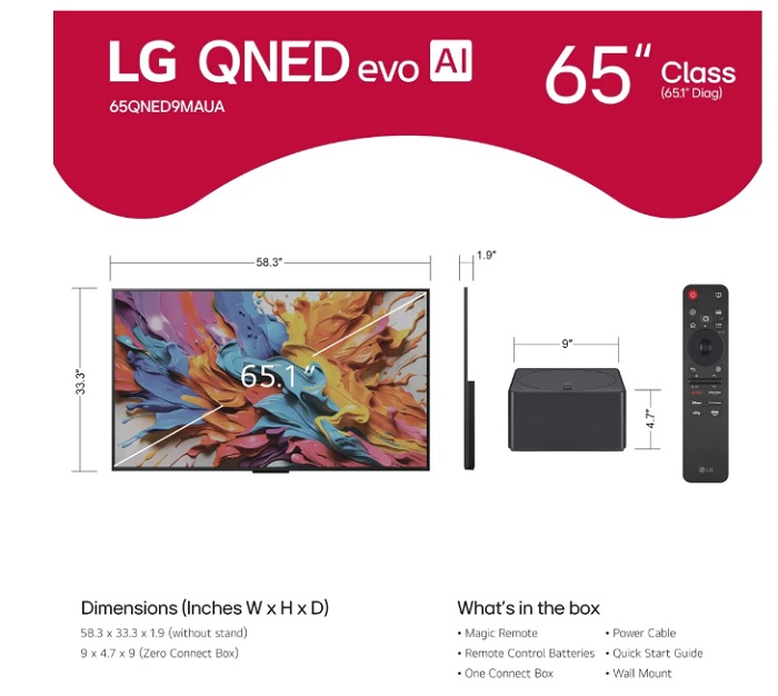 LG QNED9MA afspilningssystem