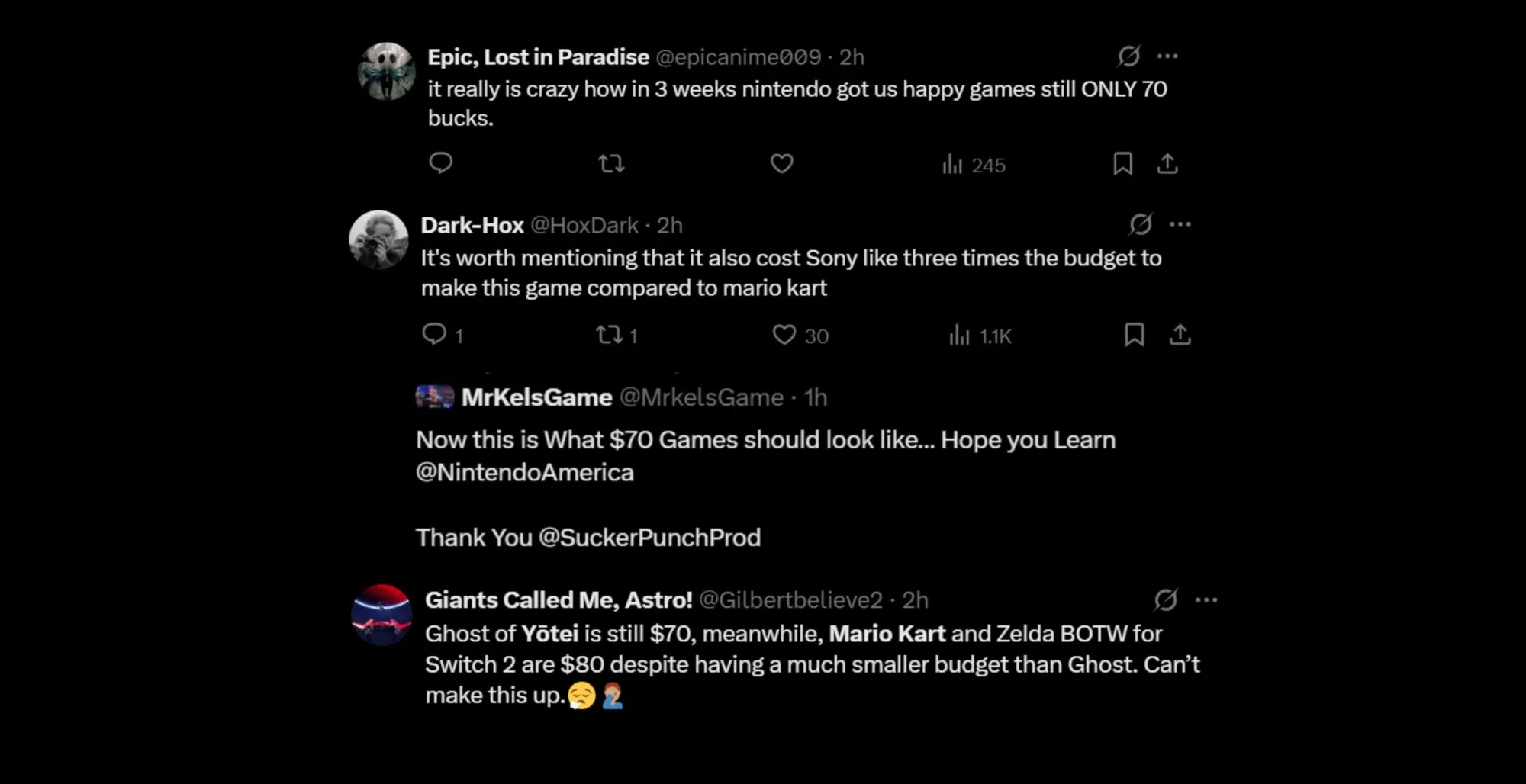 Spillerreaktion på prisen på Ghost of Yōtei