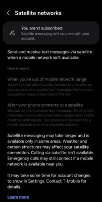 Opsæt satellit-sms'er på Galaxy S24 Ultra