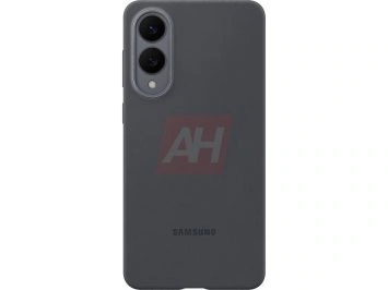 Billede af et sort silikoncover til Samsung Galaxy S25 Edge