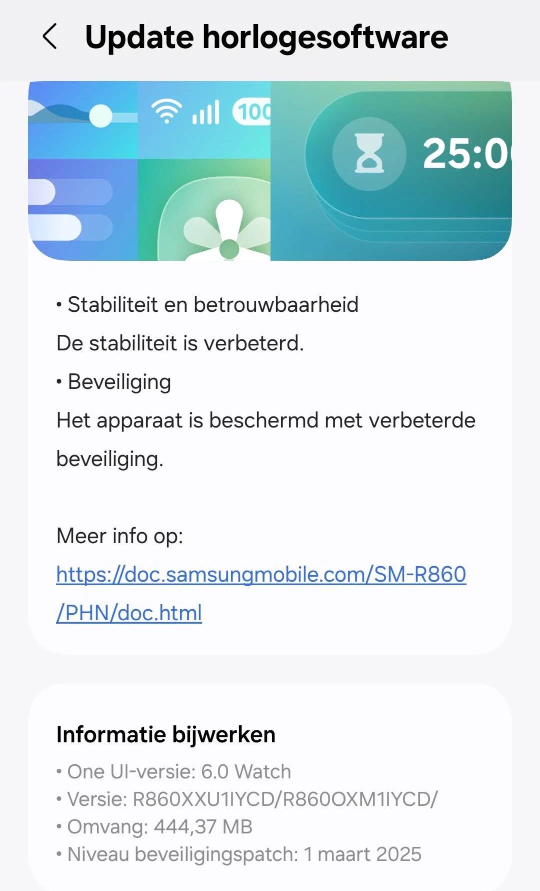 Samsung Galaxy Watch 4 marts 2025 sikkerhedsopdatering Europa Holland