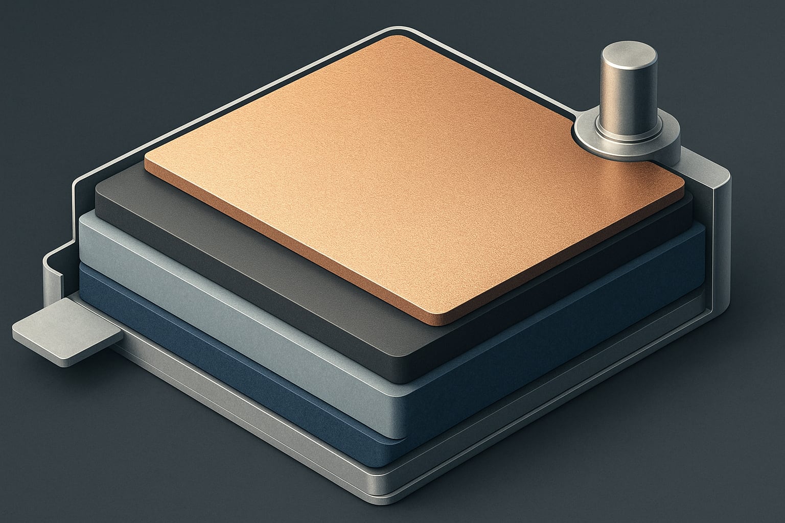 Illustrativt billede af et faststofbatteri