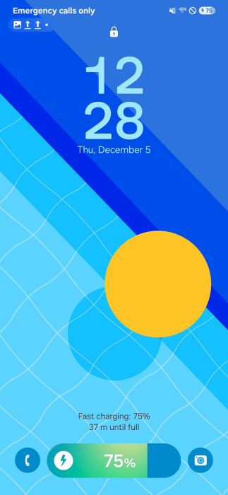 Screenshot af One UI hjemmeskærm