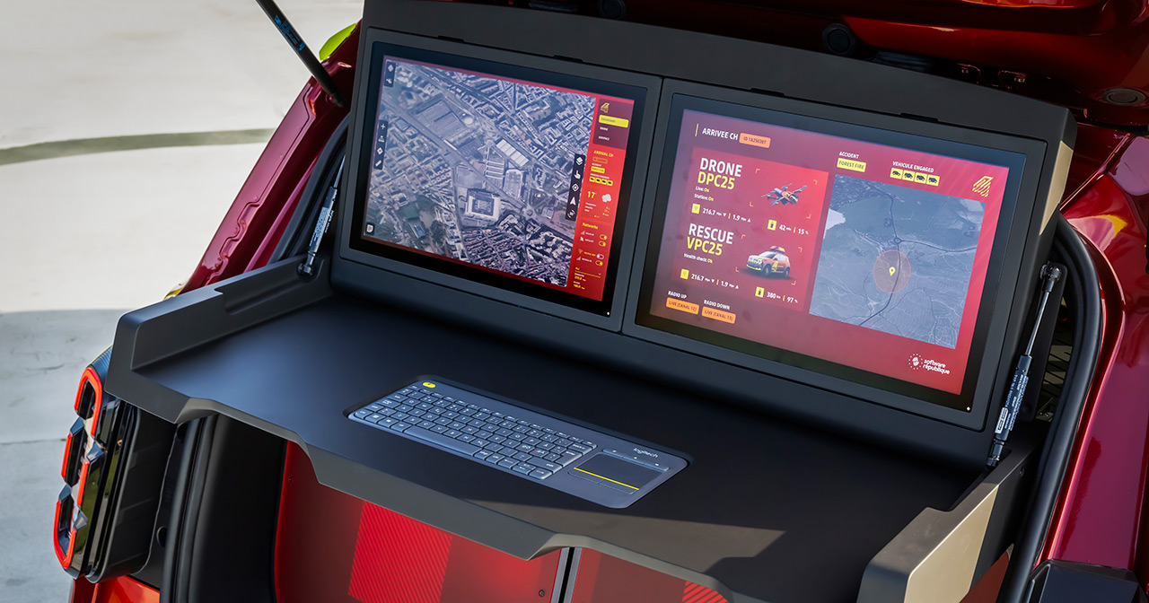 Vision 4Rescue elektrisk bil med droner