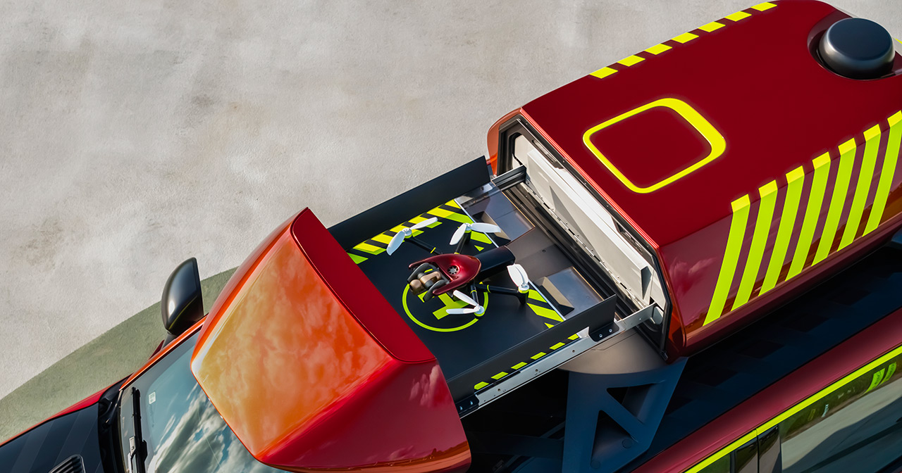 Interiør af Vision 4Rescue elektrisk bil