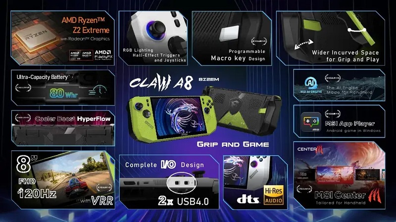 Claw A8 BZ2EM konsol design