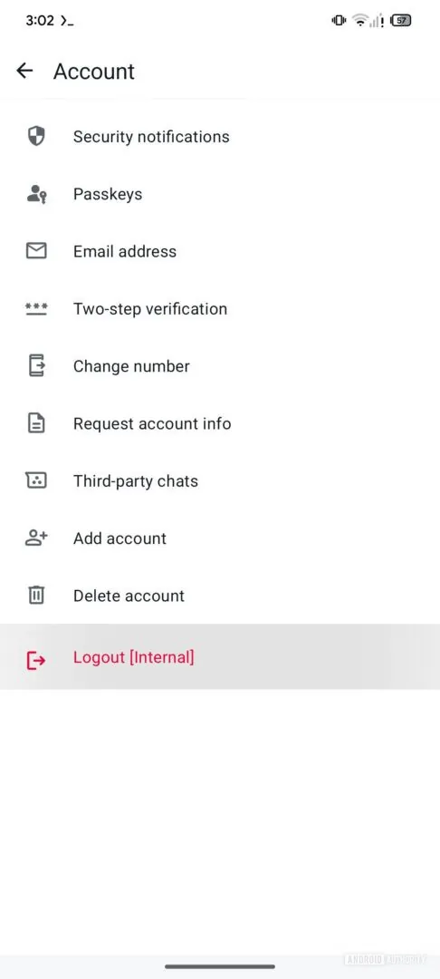 Mulighed for at forlade WhatsApp med alle data slettet