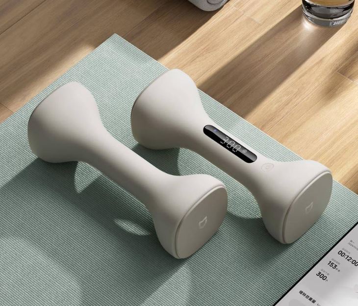 Mijia Smart Dumbbells med sort bånd og tænd/sluk-knap